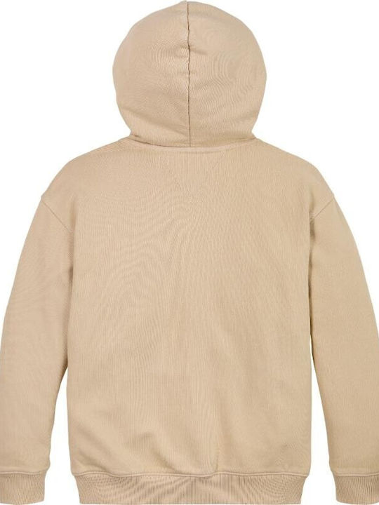 Kinder-Sweatshirt Strickjacke Beige
