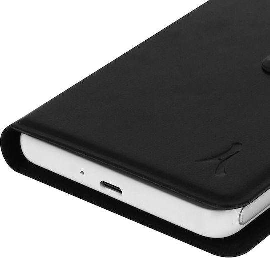 Akashi Folio Caz Portofel Universal Pentru Smartphone Mărimea XL Negru