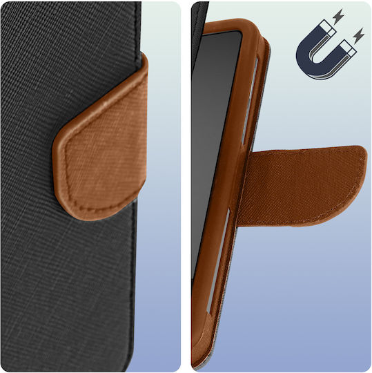 Universal Fancy Style Wallet Case Phones Dimensions 139 X 71 Mm – Brown