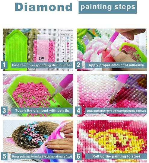 Diamond Painting Canvas Kit 5D DIY Cross Stitch Kit 30x30cm
