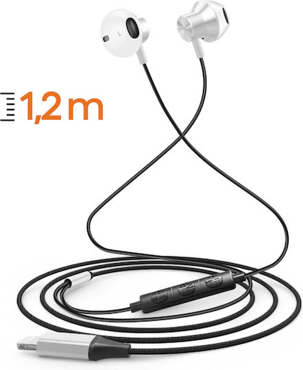 Linq Kabelgebundene In-Ear Lightning Halbintra-aurale Silber