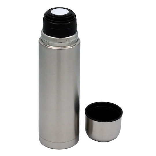 Sidirela Glass Thermos Stainless Steel 280ml Silver with Cap-Cup
