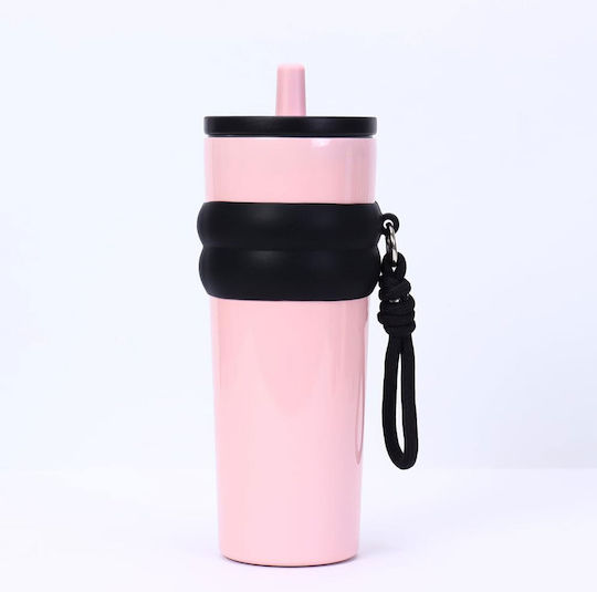 TnS Glass Thermos Plastic 800ml Black