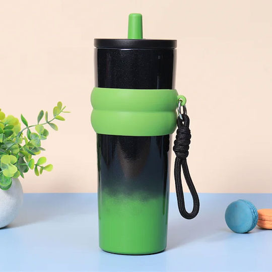 TnS Glass Thermos Plastic 800ml Black