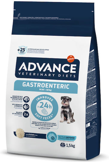 Advance 1.5kg Hrană Uscată Dietetic pentru Câini Adulţi de Rase Mici cu Păsări de curte, Pui, Orez, Carne de porc și Pește