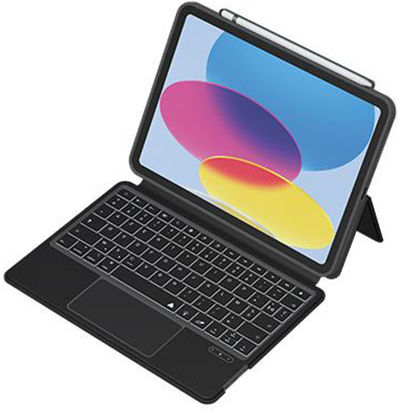Mw Husă iPad 10,9” Folio Quick Note Bluetooth 3.0 Tastatură Qwerty Spaniolă Neagră