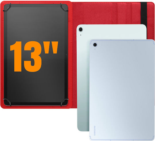 Avizar Universelle Tablet Hülle 13 Zoll 360° Drehbar Klappdeckel Rote
