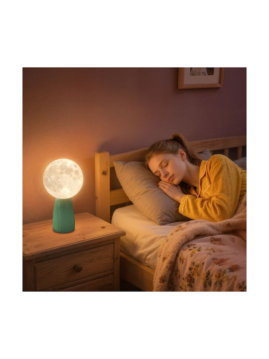 HomCom Dekorative Lampe Mondlicht Weiß