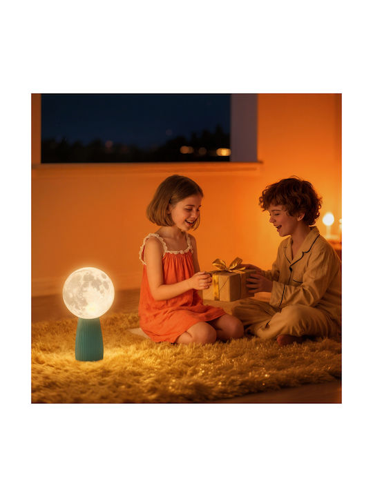 HomCom Dekorative Lampe Mondlicht Weiß