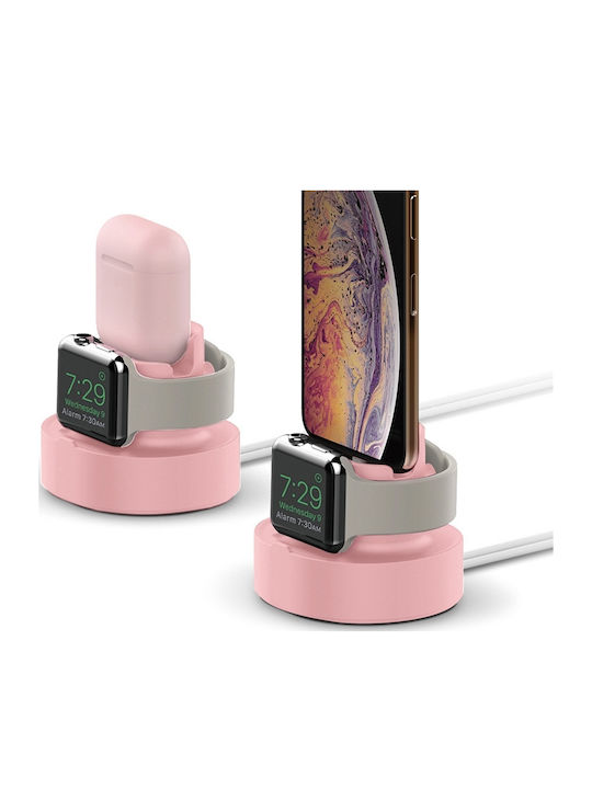 Eko Charging Cradle 2-in-1 Apple Watch Airpods Smartphone Pink