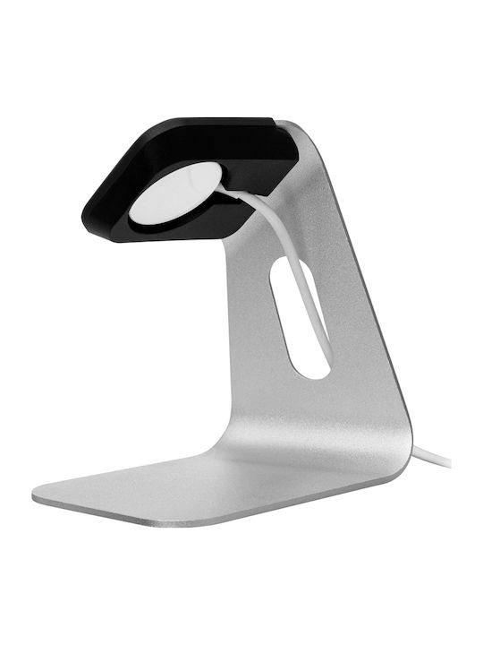 Eko Modern Resistant Steel Charging Stand Apple Watch Silver