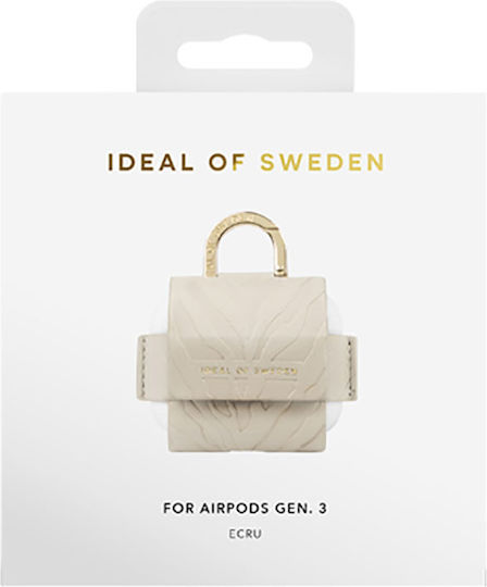 Ideal Sweden Mini Bag Airpods 3 Model Flo Textured Zebra Carabiner Beige