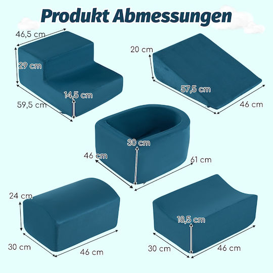 Costway made of Fabric Blue
