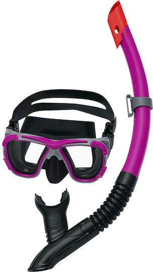 Bestway Purple Silicone Diving Mask with Snorkel