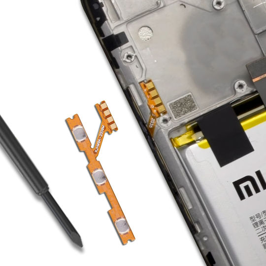 Clappio Power Lautstärkewahltaste Abdeckung Xiaomi Redmi 9A 9C Schwarz