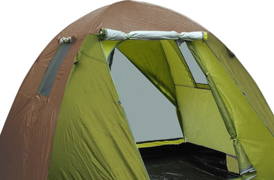Campus Curacao Καλοκαιρινή Σκηνή Camping Igloo Πράσινη με Διπλό Πανί για 5 Άτομα 240x210x175εκ.