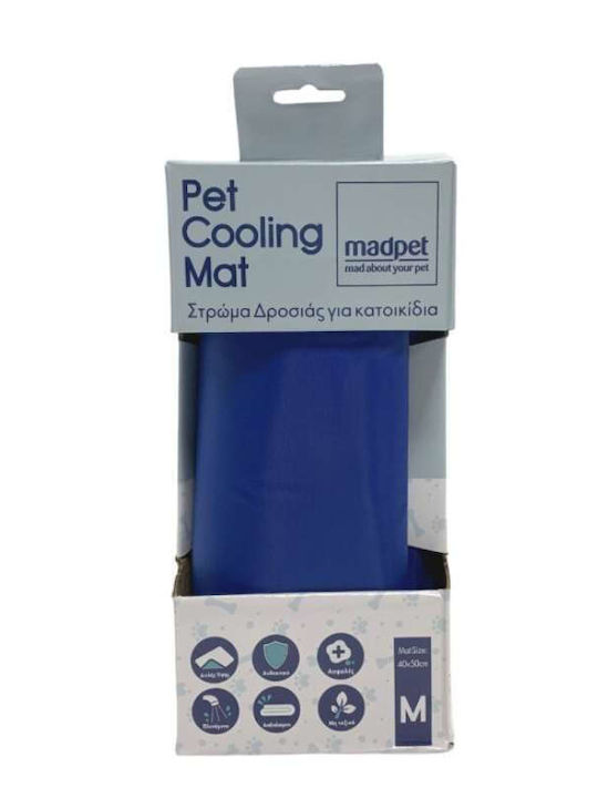 Madpet Στρώμα Σκύλου Ορθογώνιο Δροσιστικό Μπλε 50x40εκ.