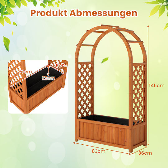 Costway Planter Box Lemn Maro