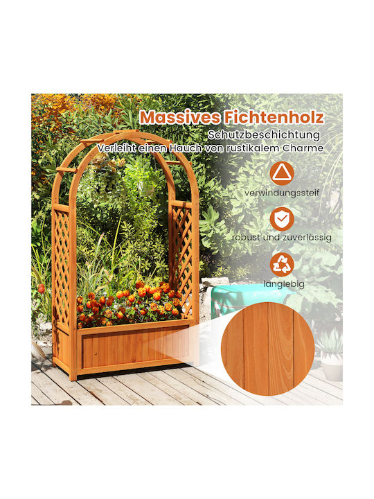 Costway Blumenkasten Hölzernes Brown 83x36x146cm.