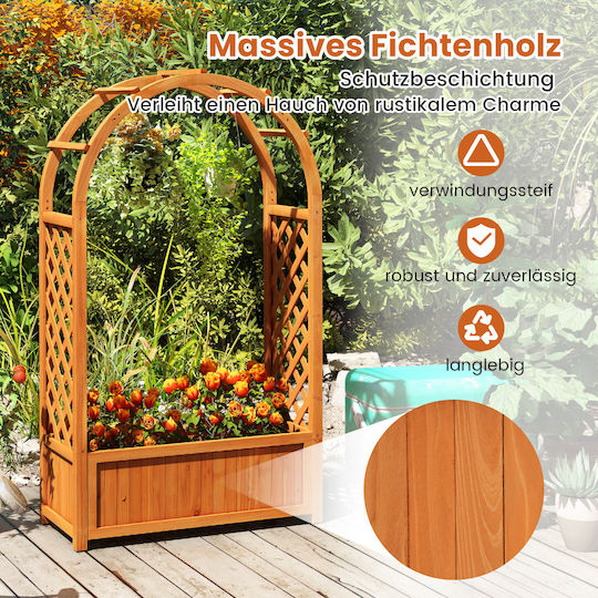 Costway Кутия за саксии Дърво Кафяв 83x36x146см.