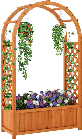 Costway Кутия за саксии Дърво Кафяв 83x36x146см.