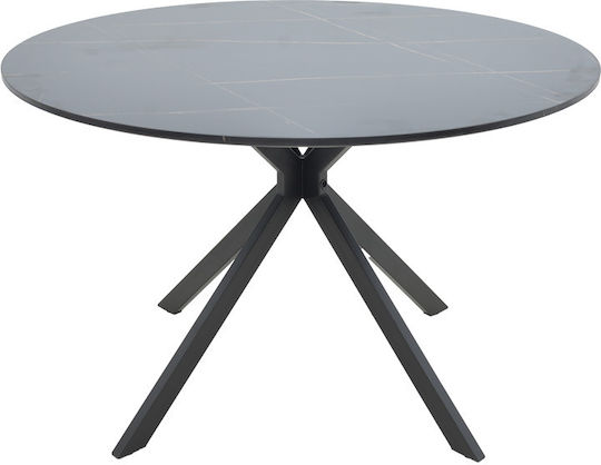 Xuson Στρογγυλό Κουζίνας Μαύρο 120x120x75εκ.