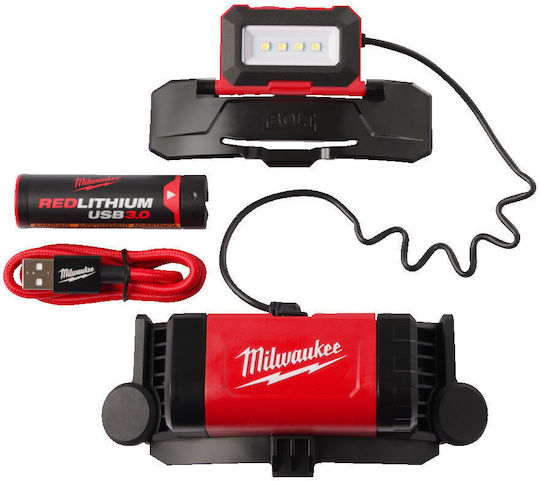 Milwaukee Rechargeable Headlamp IP54 with Maximum Brightness 600lm L4bolthl301