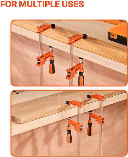 Vevor Bar Clamps Woodworking 2-Pack 61 Cm Opening Lockable F Clamp Cast Iron