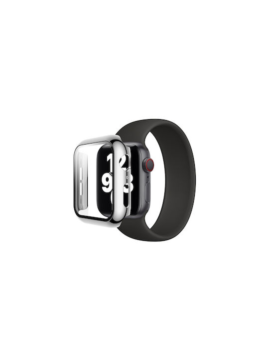 Eko Husa Full Cover Apple Watch 41mm Protector Ecran Din Sticlă Călită Argintie