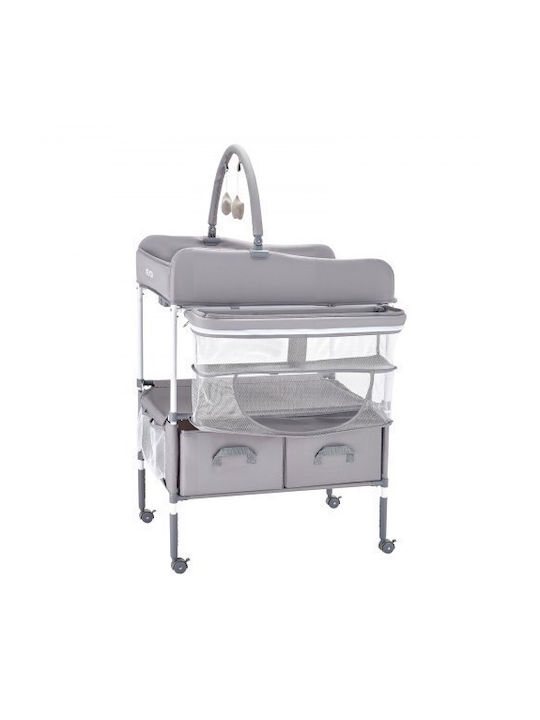 Baby Dresser With 2 Drawers Gray 76.2x75x100.5cm