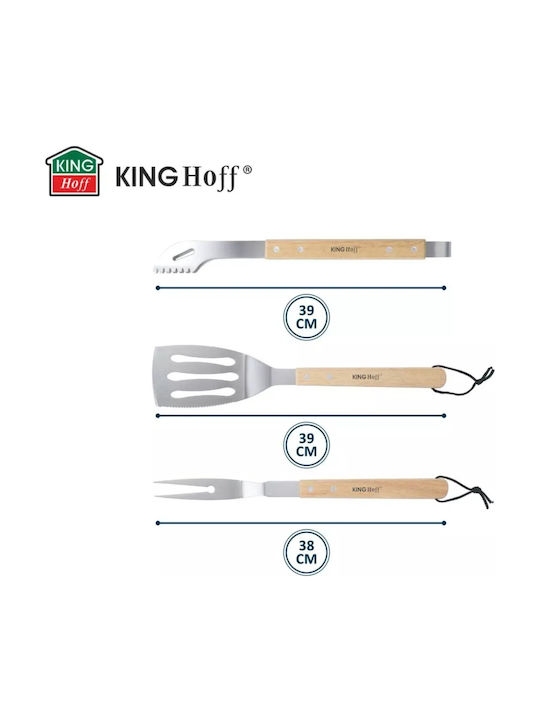 KING Hoff Set de 3 unelte BBQ cu Spatula și Furculiță KH-1918