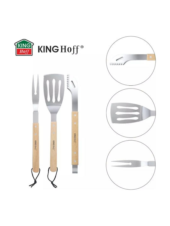 KING Hoff Set de 3 unelte BBQ cu Spatula și Furculiță KH-1918