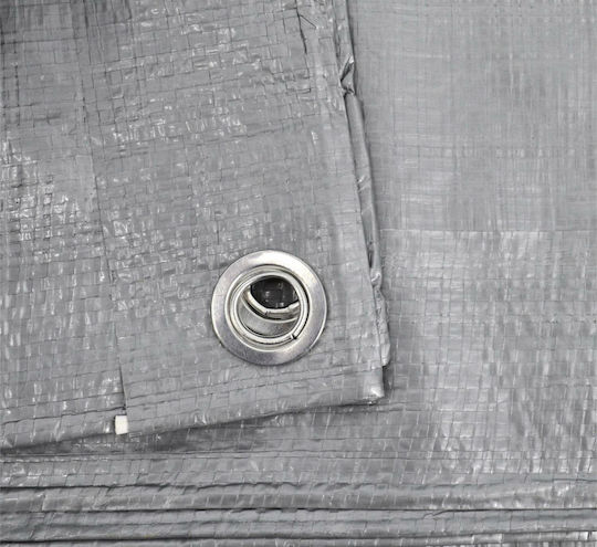 AWTools Waterproof Tarpaulin 120gr/m² 6x2m. Light Type Gray