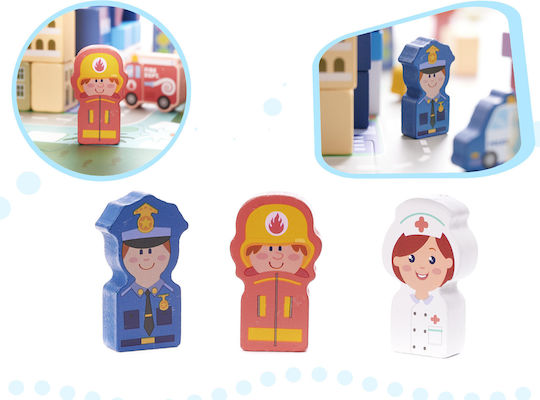 Blocuri Puzzle City Din Lemn 100buc
