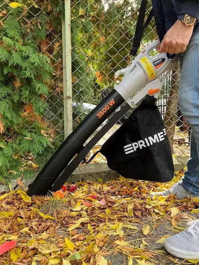Prime3 Laubbläser / Sauger Handheld Elektrisch 3500W mit Lautstärkeregelung & Maximaler Luftgeschwindigkeit 270km/h