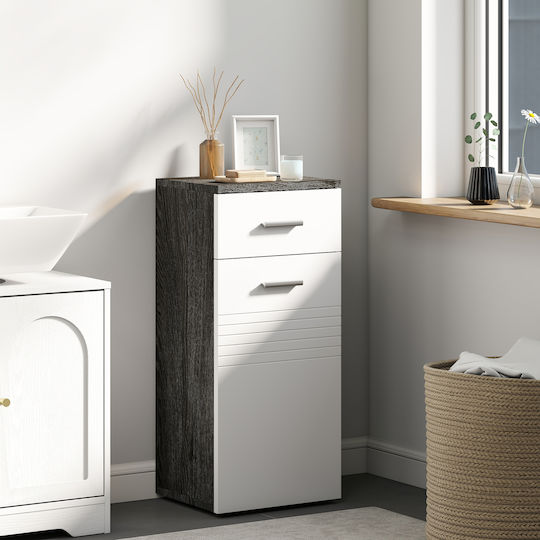 Kleankin Bathroom Cabinet L35xW30xH77.5cm White