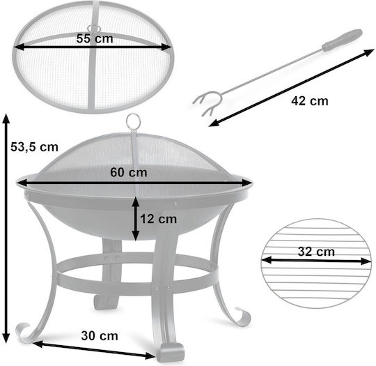 Garten-Feuerschale 60 cm Berdsen Bd-880