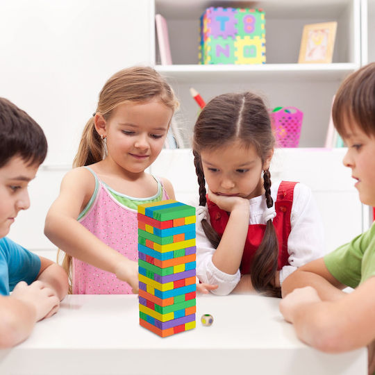 Brettspiel Joc Jenga (Multicolored - 48 Pieces) für 1+ Spieler Relaxdays