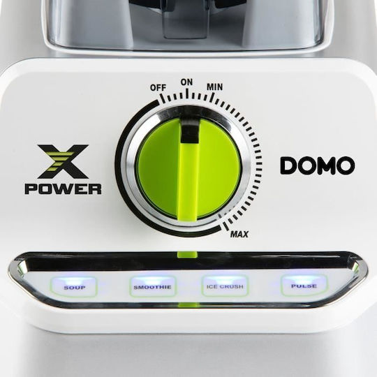 Domo Μπλέντερ με Κανάτα Tritan 2 lt 1500W Γκρι DO747BL
