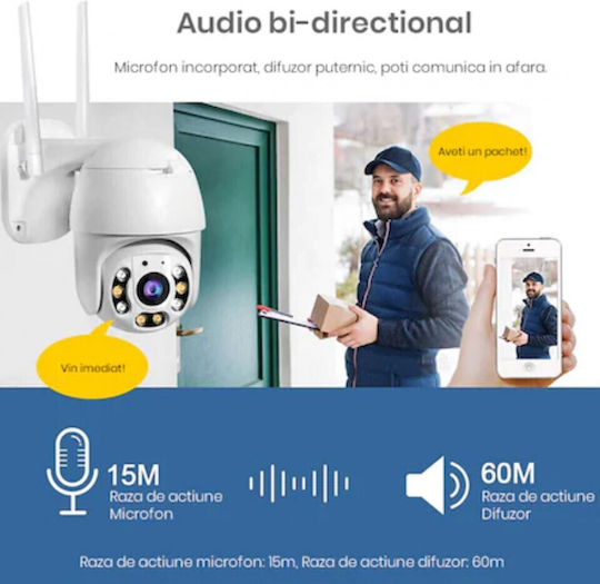 FOXMAG24.CAM66 Cameră de Supraveghere IP Wi-Fi Full HD 1080p cu Comunicare Bidirecțională și Obiectiv 4mm