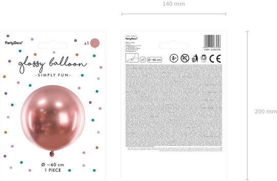 Glossy Round Balloon 60cm Rose Gold