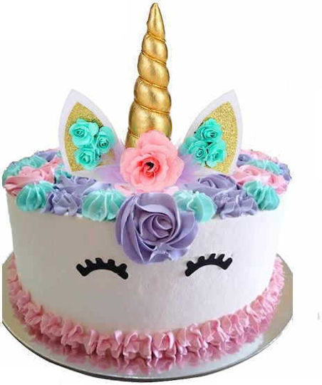 Cake Land Decoratiune Albă Pentru Tort Unicorn Piesă Centrală