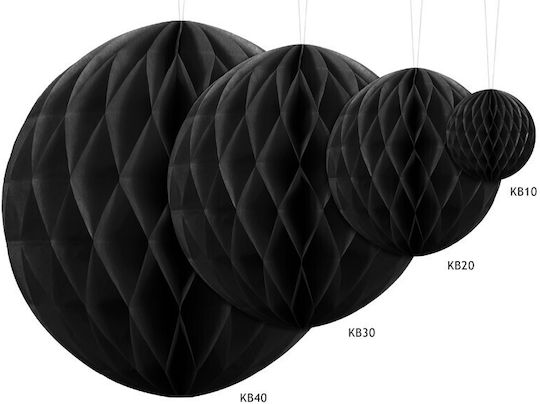 Tissue Paper Pom Pom Black 40cm