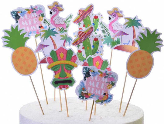 Cake Land Cake Land Hawaii Flamingos Partygeschirr Toppers Set 12