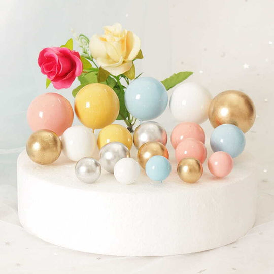 Cake Land Декорация Топър с Червени Блестящи Топки за Клечки