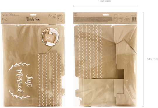 Box Envelopes Just Married Kraft 30x30,5x16,5cm