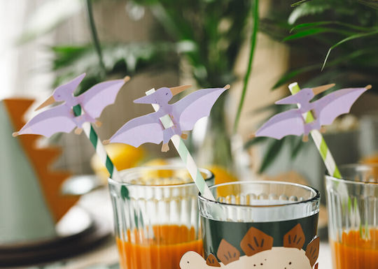 PartyDeco Straws Paper Multicolored 6pcs