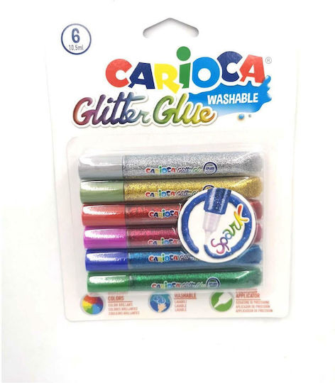 Carioca Lipici Glitter Multicolor 10.5ml Set 6buc