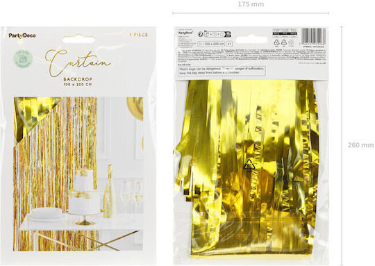 Party Curtain Gold 100x200cm