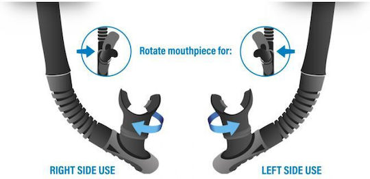 Seac Snorkel Black with Silicone Mouthpiece